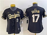 Women's Los Angeles Dodgers #17 Shohei Ohtani Black Gold 2024 World Series With Fernando Patch Vapor Limited Stitched Jersey,baseball caps,new era cap wholesale,wholesale hats